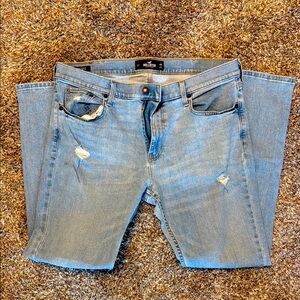 Hollister Blue Slim Straight Jeans Classic Style